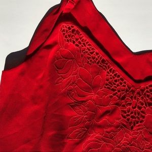 Torrid Plus Size Tank Blouse w Floral Embroidery